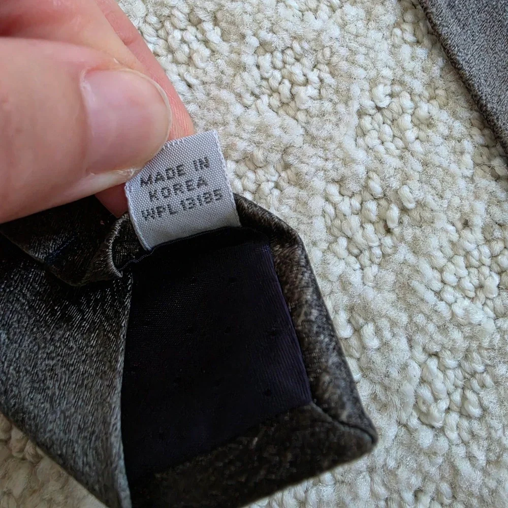 Pierre Cardin 100% silk Mens Green Brown Bronze Necktie Made in Korea 60.5